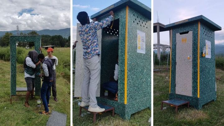 Záchod z PET lahví nepotřebuje vodu. Ind vymyslel unikát, který zlepšuje hygienu