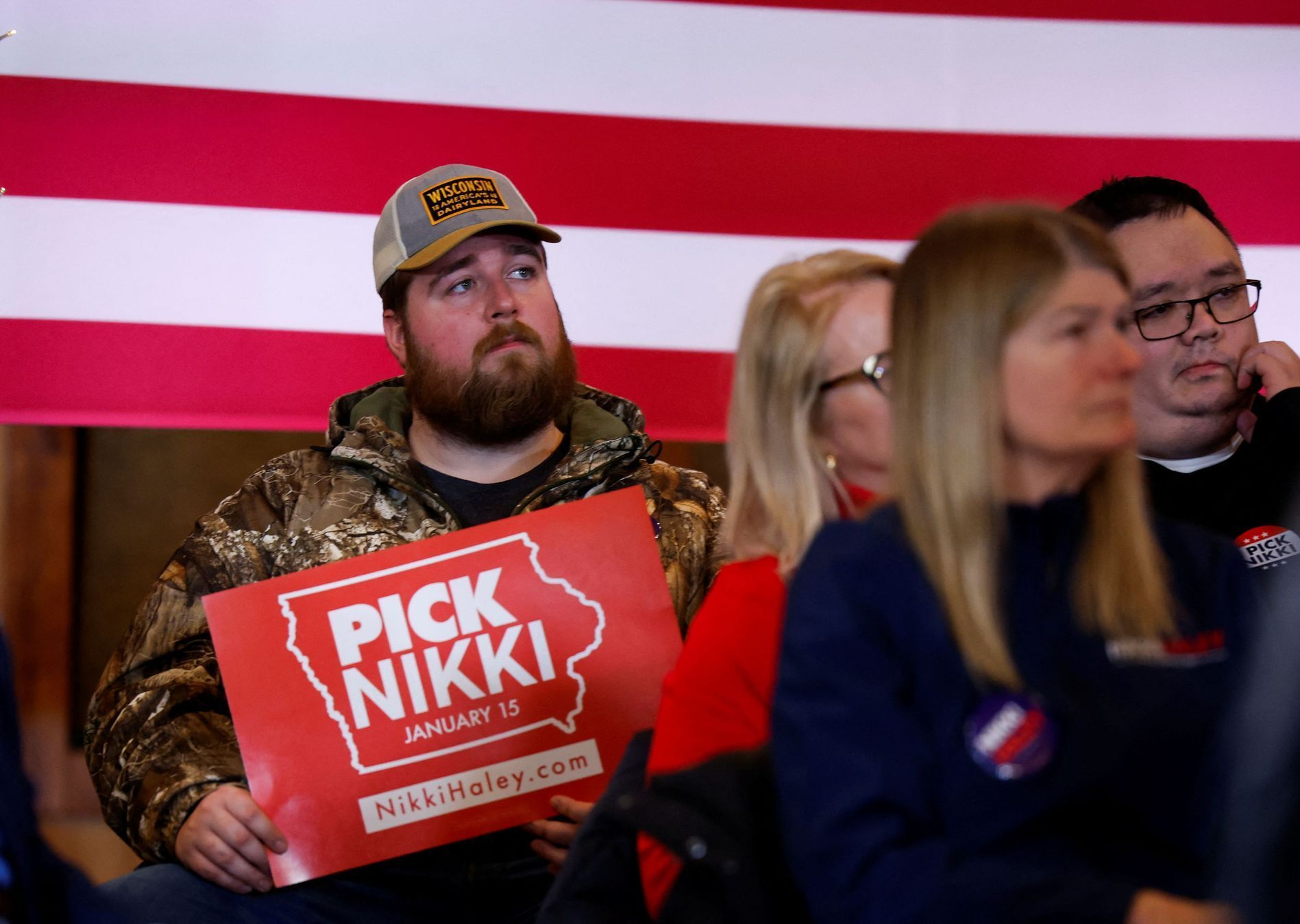Iowa usa volby zima sníh