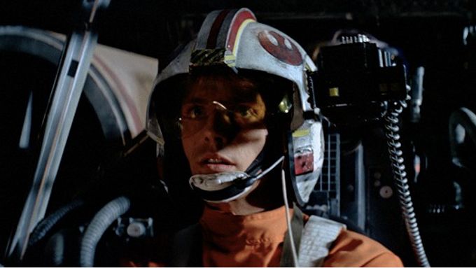 Mark Hamill jako Luke Skywalker ve filmu Star Wars: Epizoda IV - Nová naděje.