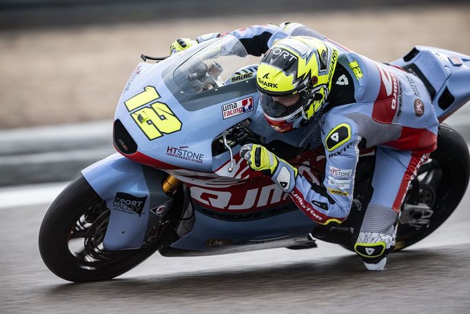 Filip Salač na motocyklu Moto2 týmu Gresini Racing při VC Německa 2023