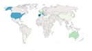 mapa MotoGP (správná): závody MotoGP 2005 - 2014 ve světě