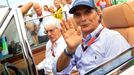 F1, VC Maďarska 2015: Nelson Piquet (vpravo) a Bernie Ecclestone