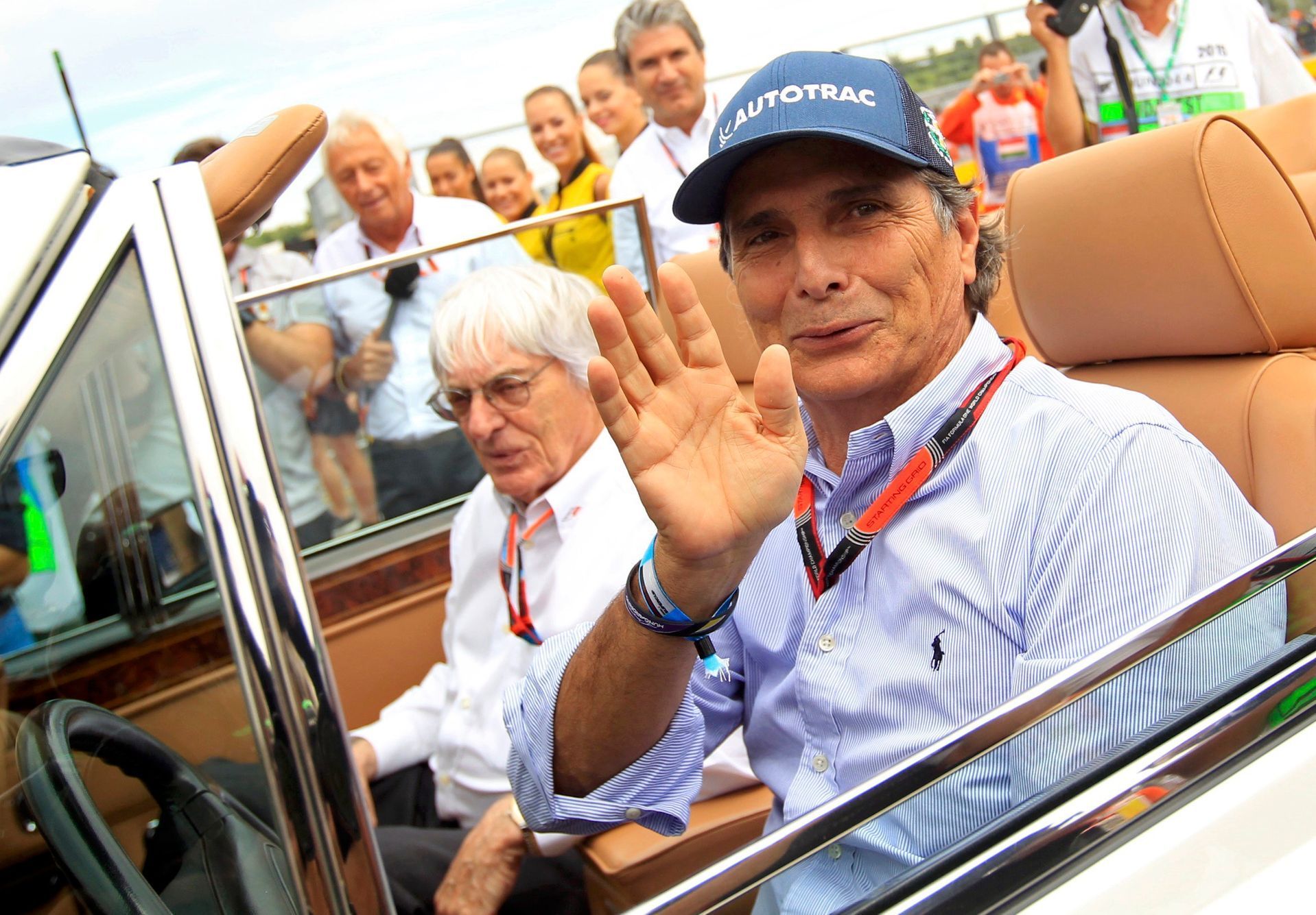 F1, VC Maďarska 2015: Nelson Piquet (vpravo) a Bernie Ecclestone