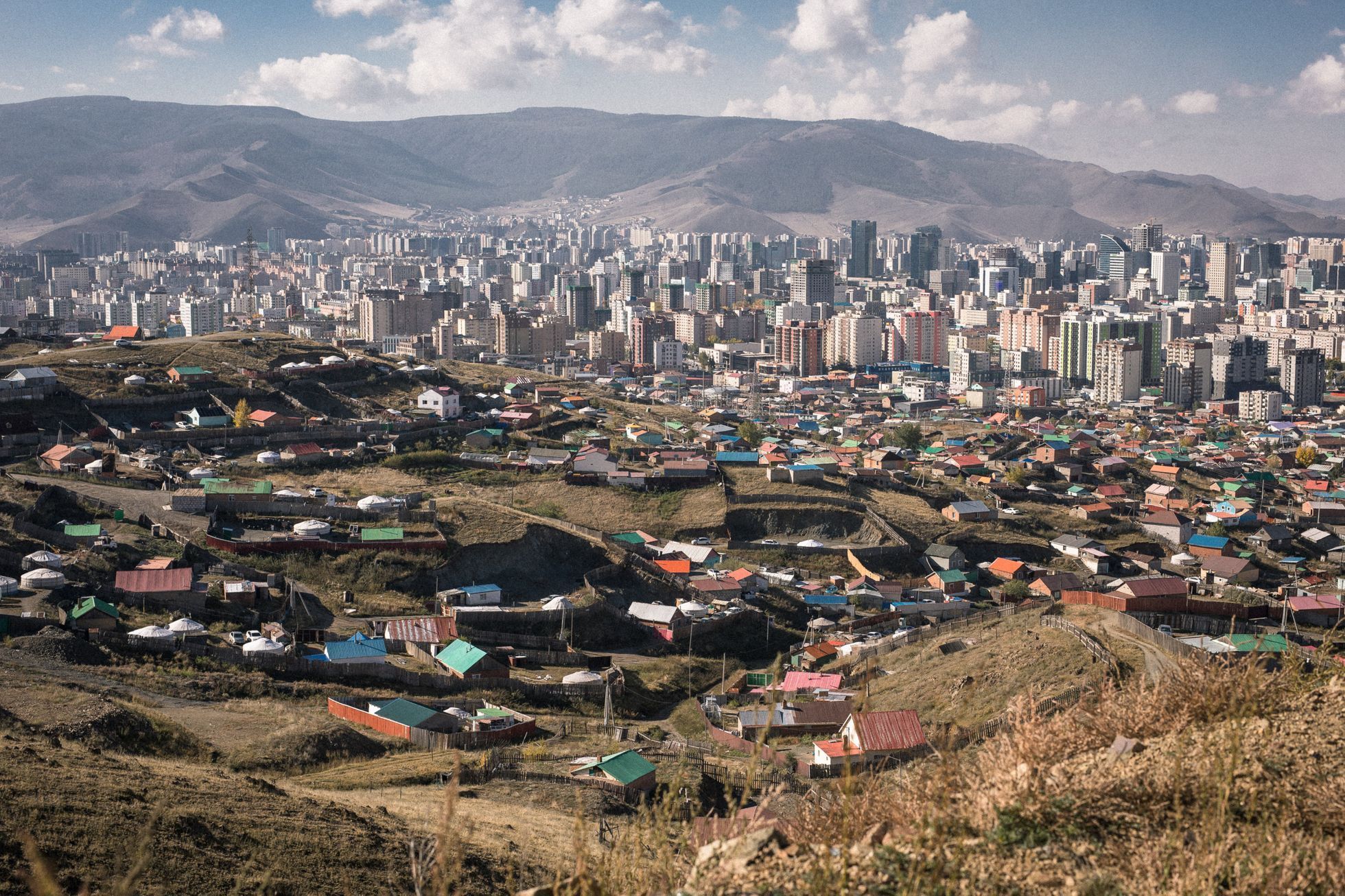 Ulánbátar, Mongolsko, smog, znečištění, klimatická změna, kouř, mongolové