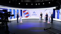 prezidentská debata, Andrej Babiš, Danuše Nerudová, Petr Pavel, televizní debata, TV Nova