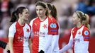 fotbal, Liga mistryň 2018/2019, odveta čtvrtfinále Bayern Mnichov - Slavia, smutek hráček Slavie po zápase