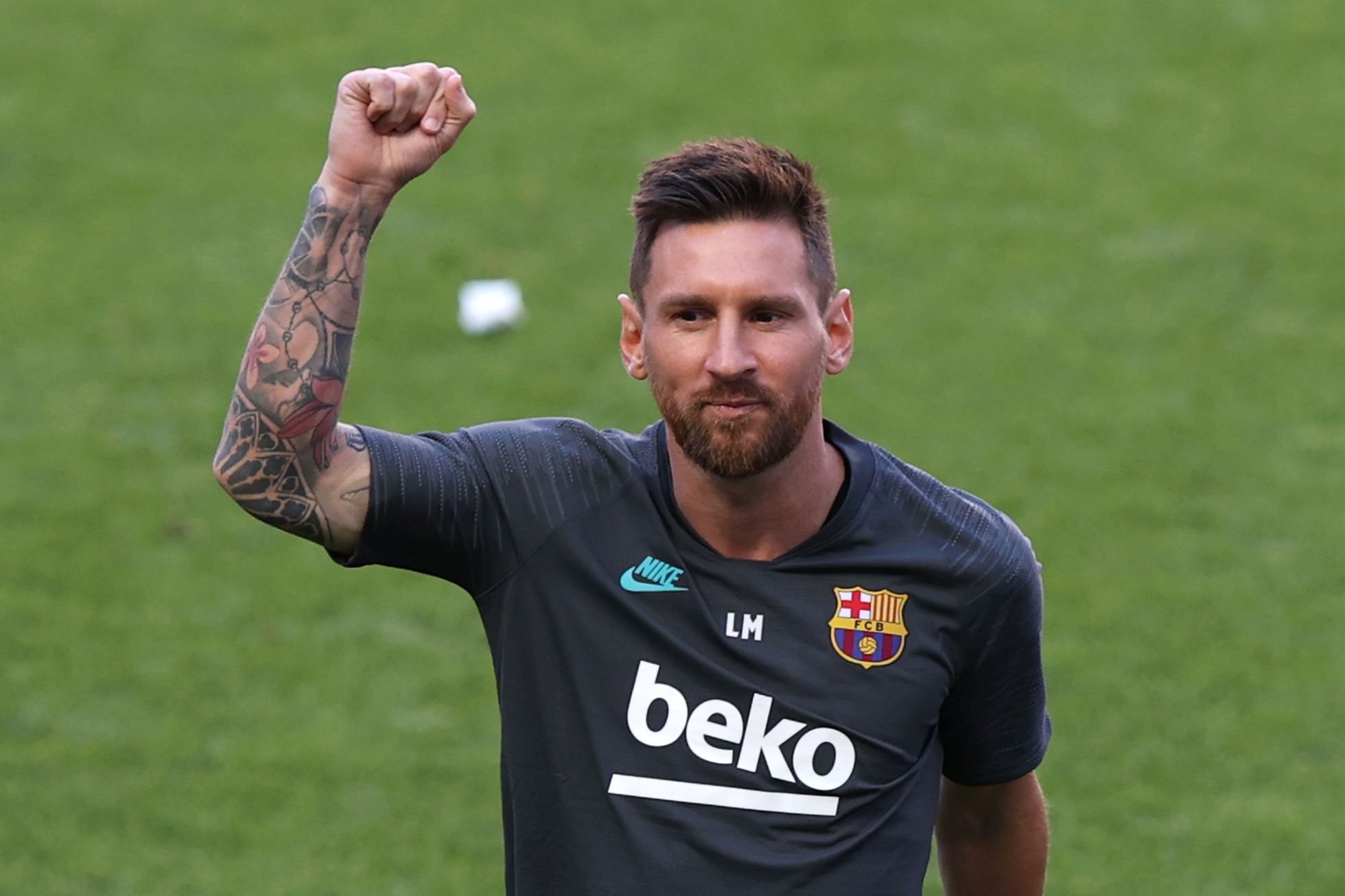Champions League - FC Barcelona Training, Lionel Messi