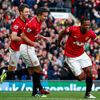 Manchester United - Arsenal (Patrice Evra slaví gól)