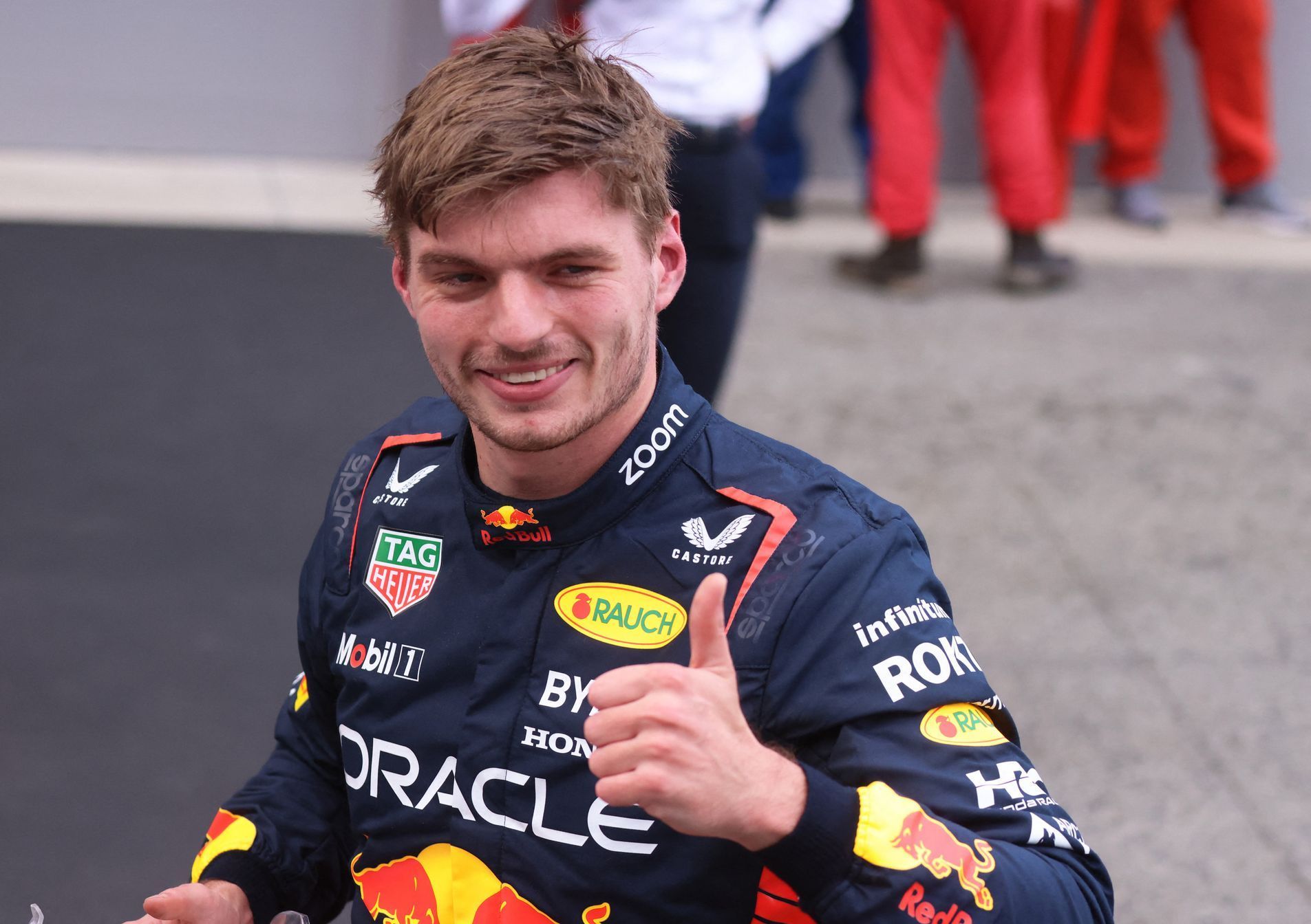 Max Verstappen z Red Bullu slaví vítězství ve VC Španělska F1 2023