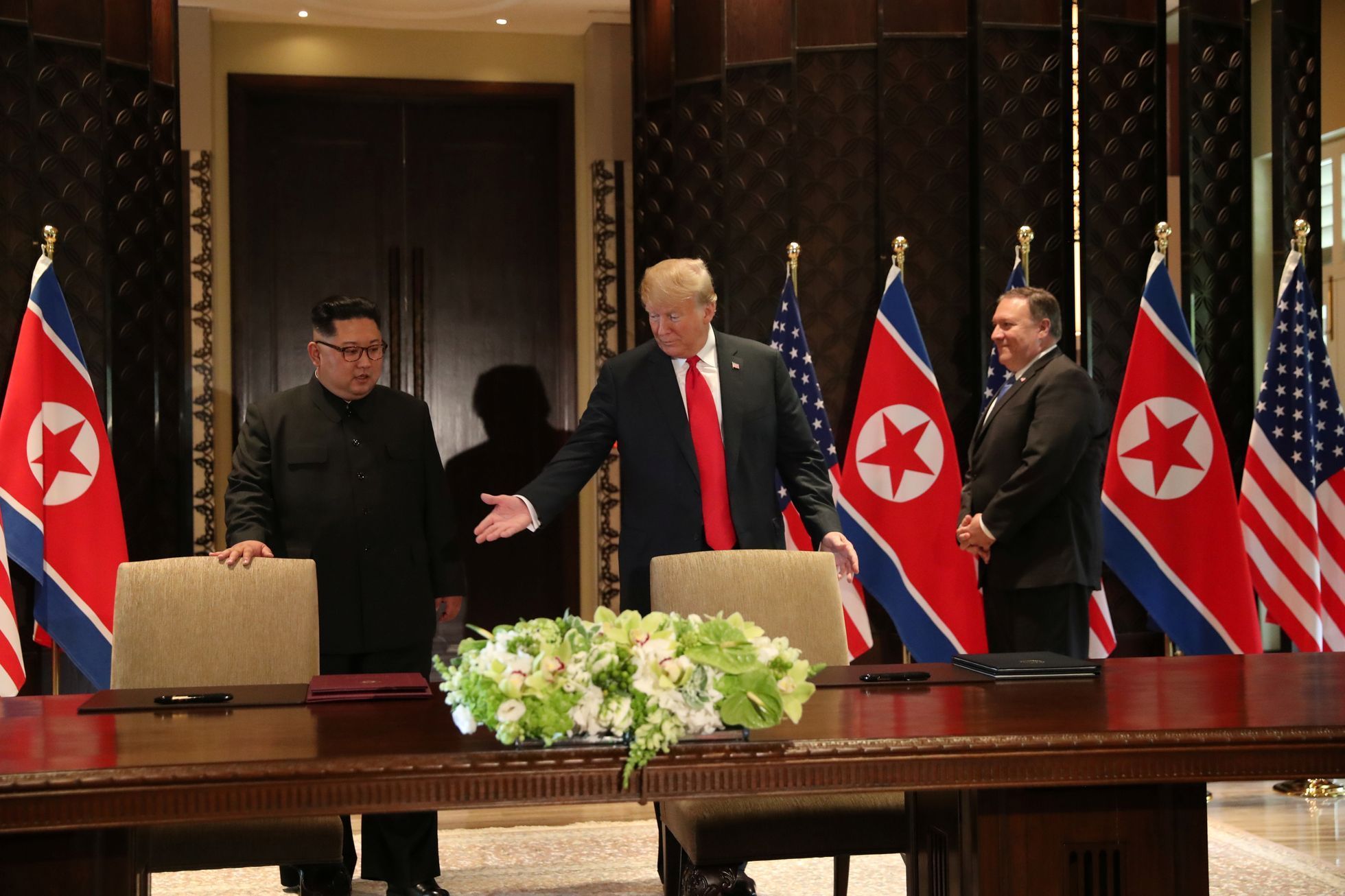 Foto / Summit Donalda Trumpa a Kim Čong-una / Reuters / 12.6. 2018 / 0d