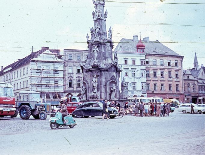 Náměstí Míru, Jindřichův Hradec. Rok 1962