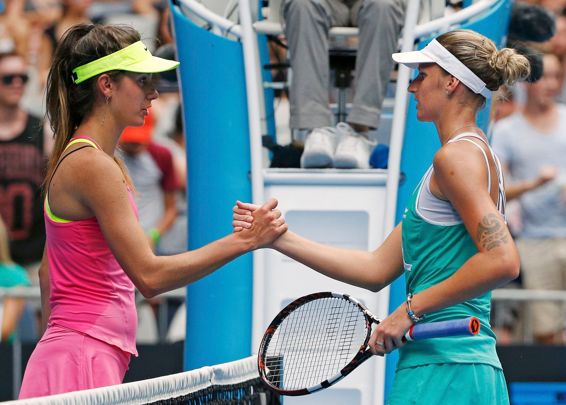 Karolína Plíšková v druhém kole Australian Open 2014 proti Dodinové