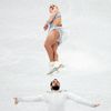 Sportovní dvojce Ashley Cainová-Gribbleová a Timothy Leduc u USA na ZOH 2022 v Pekingu