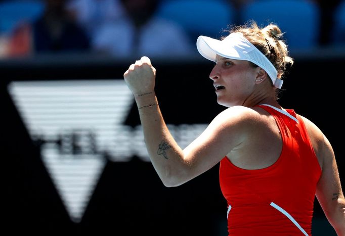 Australian Open 2022: Markéta Vondroušová v utkání třetího kola.