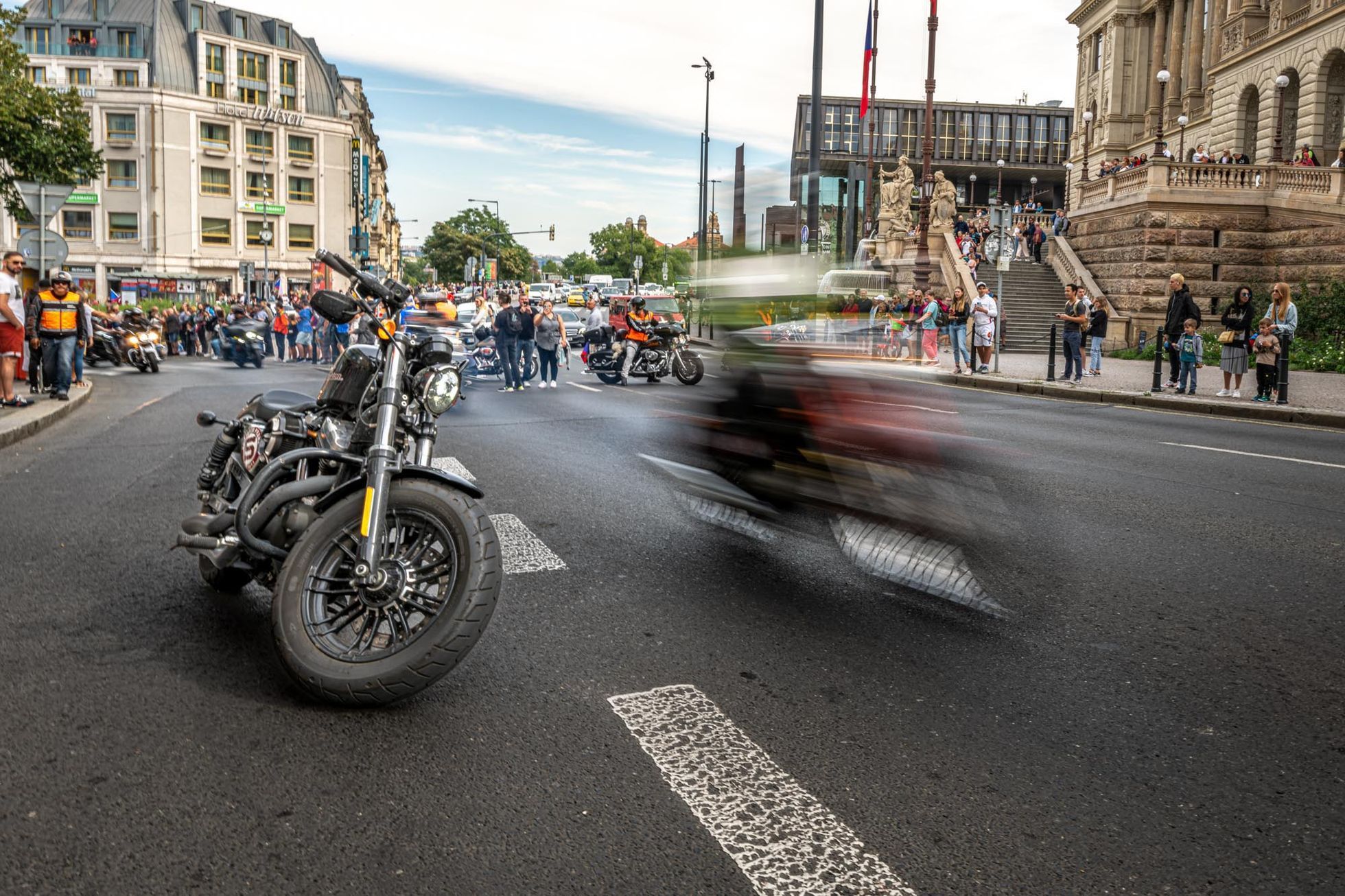 Harley Days Praha, září 2022, jízda Prahou