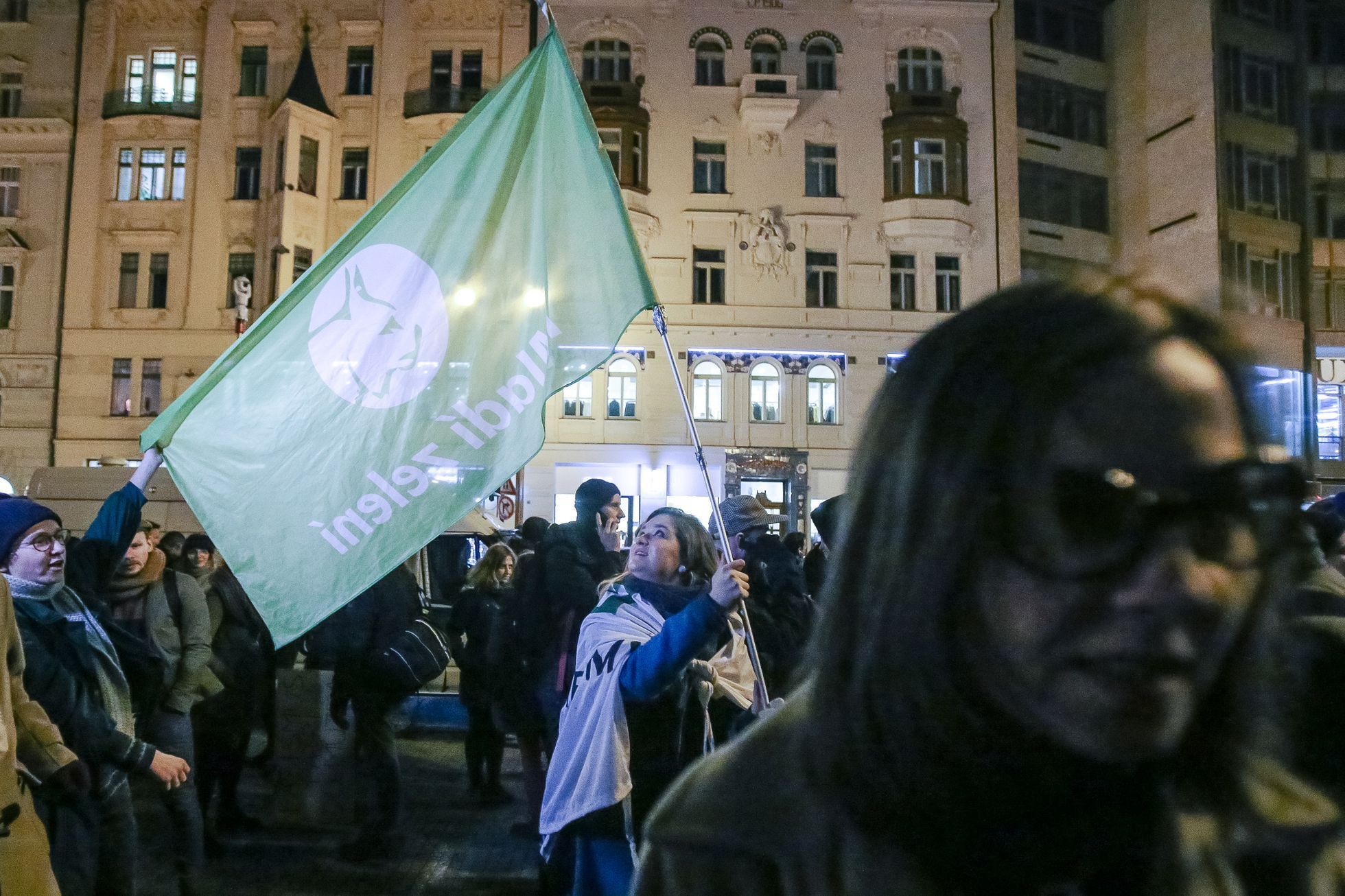 Demonstrace levicových uskupení proti sjezdu SPD a dalších ultrapravicových stran