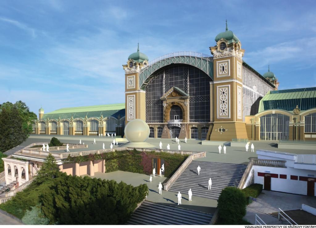 Soutěžní návrhy na rekonstrukci Průmyslového paláce v Praze