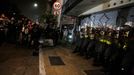 Military police clash with demonstrators during a protest against the 2014 World Cup, in Sao Paulo May 15, 2014. Road blocks and marches hit Brazilian cities on Thursday