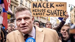 Filip Turek, 17. listopad 2025, Národní třída, pieta, protest