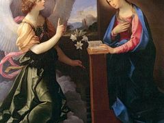 Zvěstování P. Marii (1628-1629) - výřez; Guido Reni (1575 Bologna-1642 Bologna); olej na plátně; Ascoli Piceno, Pinacoteca Civica