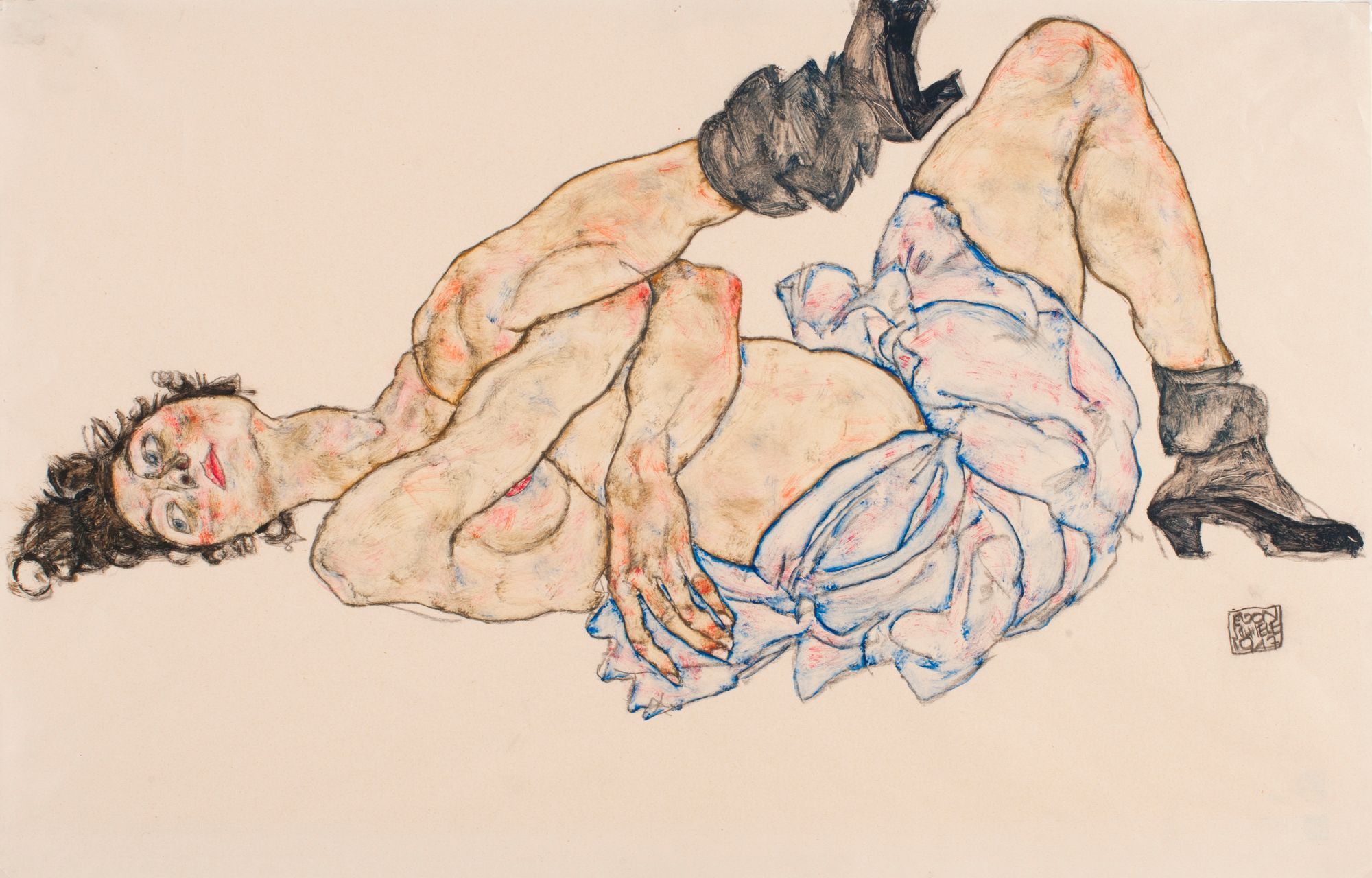 Egon Schiele: Ležící ženský akt