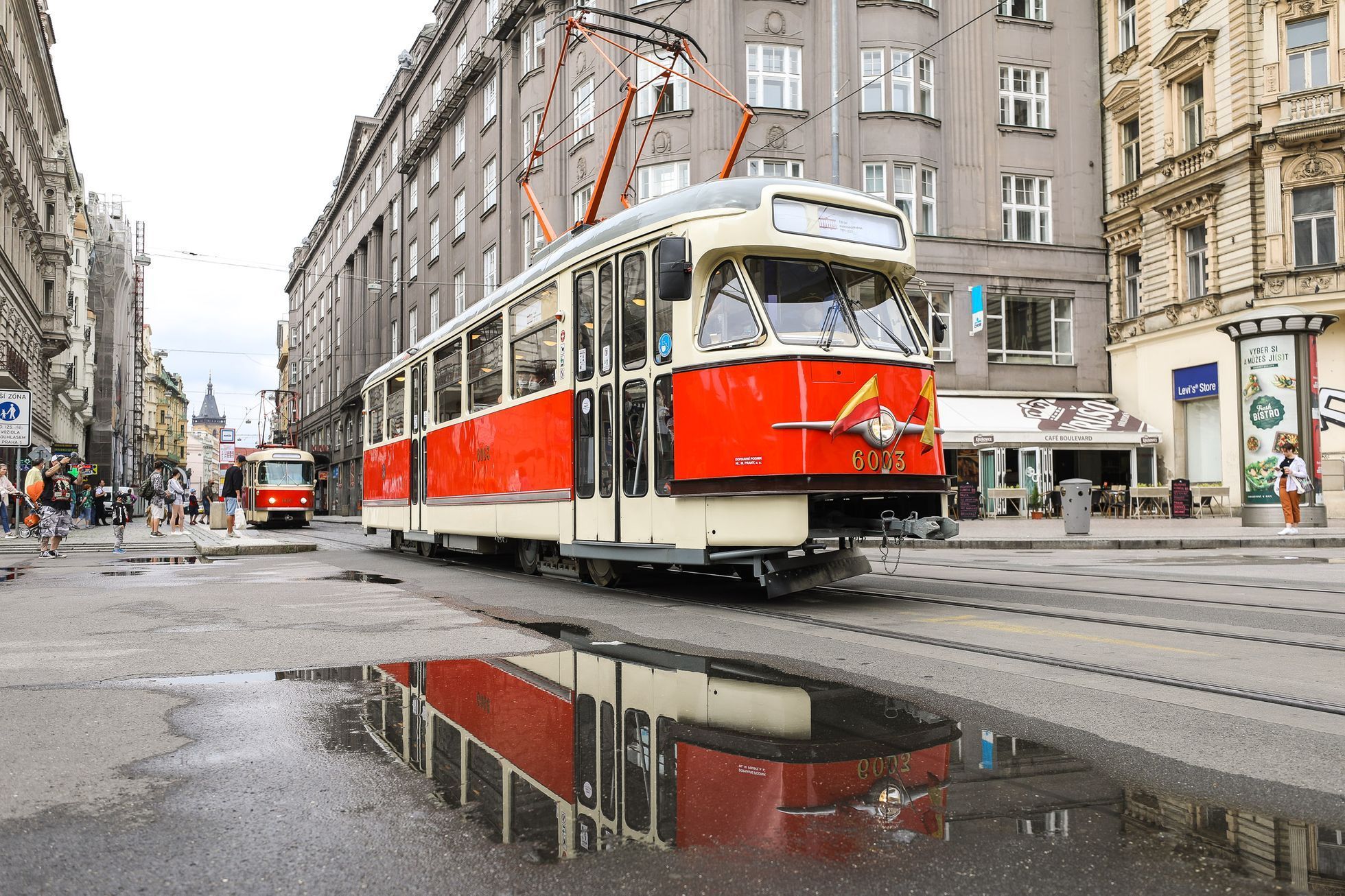 Průvod tramvají, 130 let výročí, Praha, tramvaj, MHD, DPP, šotouš