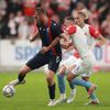 Tomáš Chorý a Ivan Schranz v zápase 2. kola nadstavby F:L Slavia Praha - Viktoria Plzeň