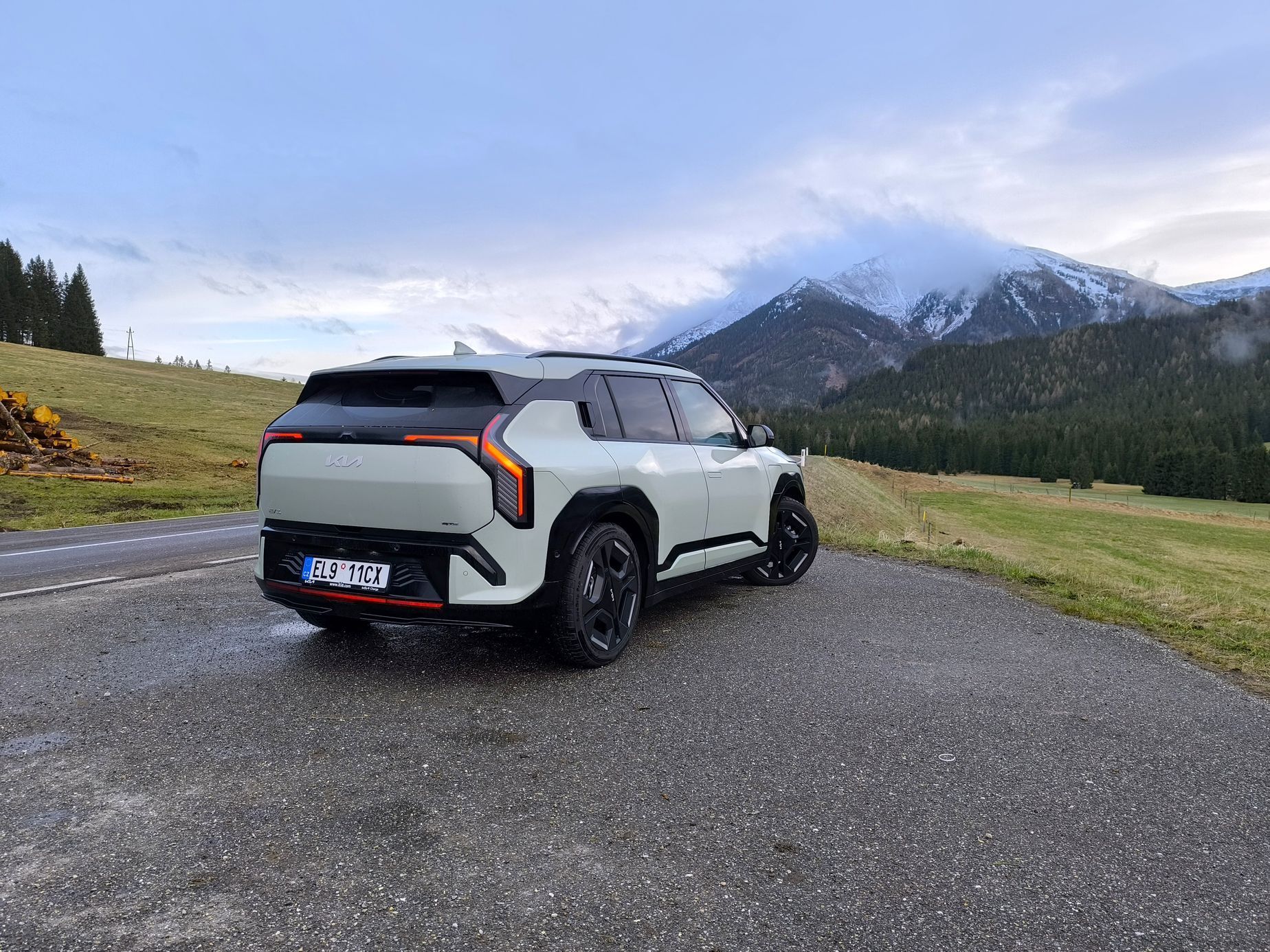 KIA EV3 alpský test