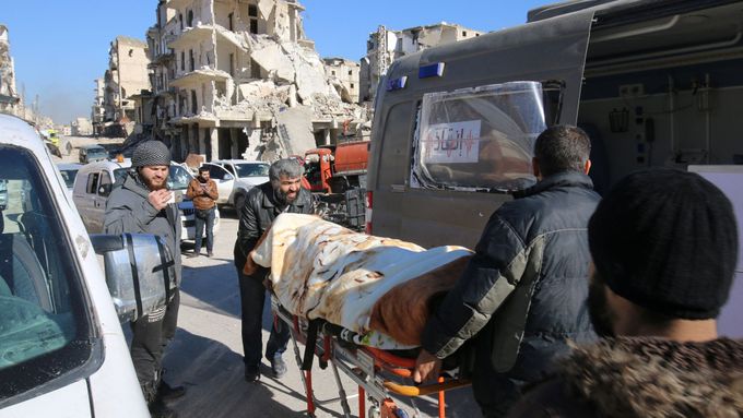 Evakuace v syrském Aleppu.