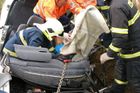 Nehoda traktoru a osobního vozidla v Městci Králové