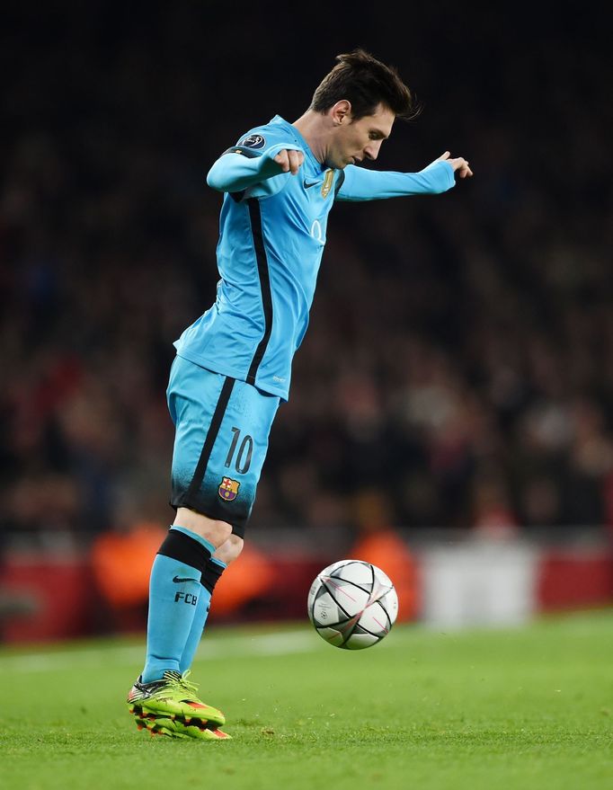 Barcelona's Lionel Messi in action