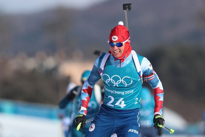 Trénink českých biatlonistů na olympiádě v Pchjongčchangu (Michal Krčmář)