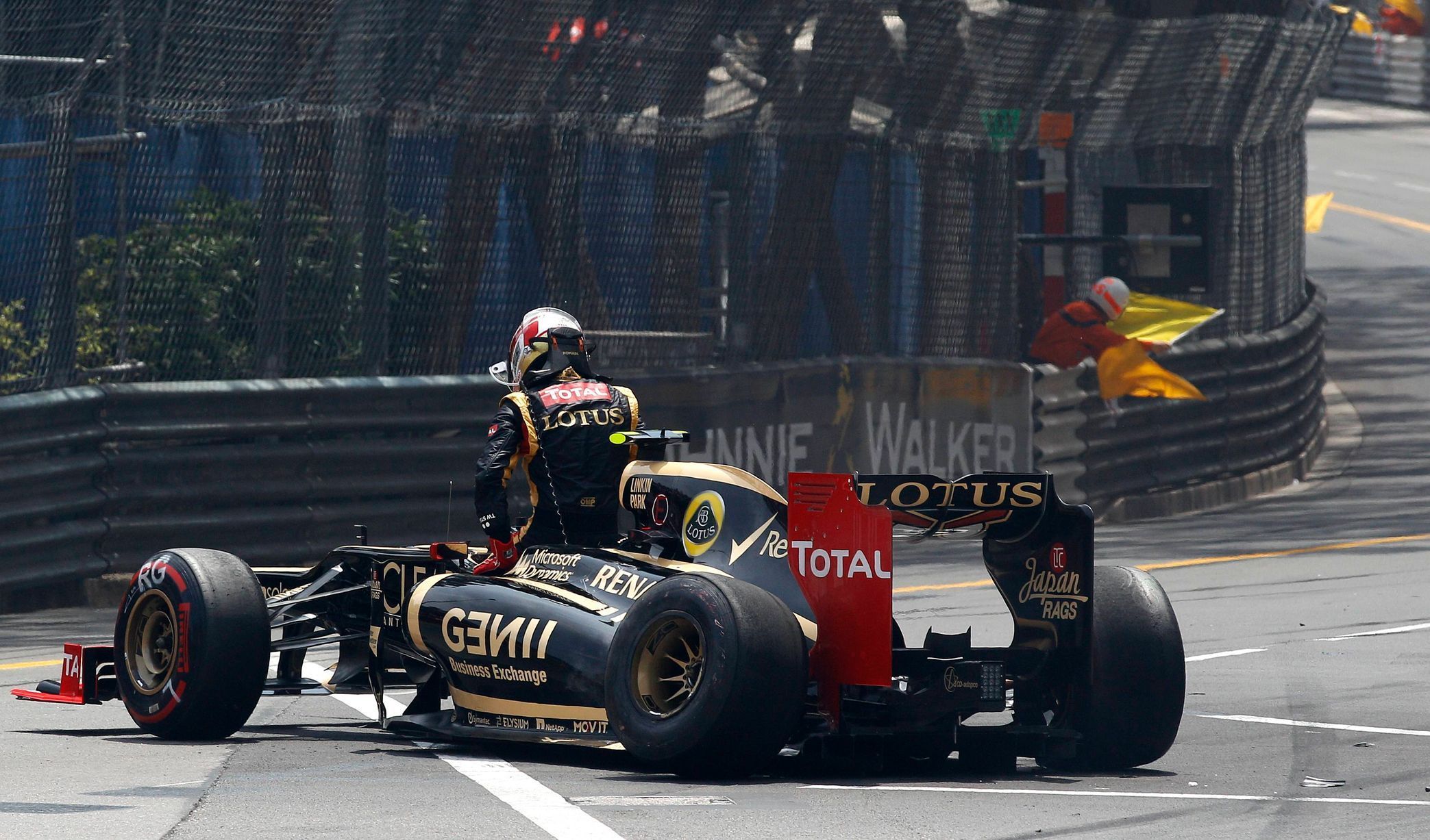 Romain Grosjean při Velké ceně Monaka