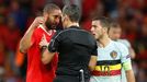 Euro 2016, Wales-Belgie: Ashley Williams - Eden Hazard; rozhodčí Damir Skomina