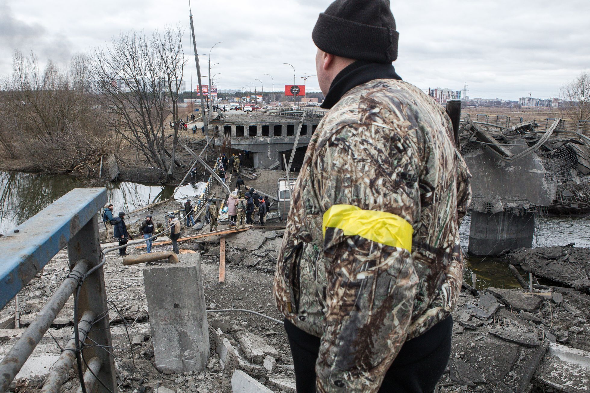Irpiň, Kyjev, válka na Ukrajině, boje, uprchlíci, utrpení, Ukrajina