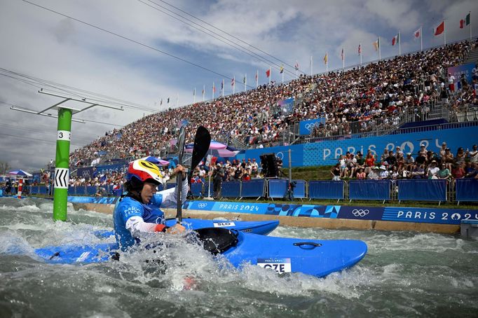 Tereza Fišerová v kayakcrossu na OH 2024