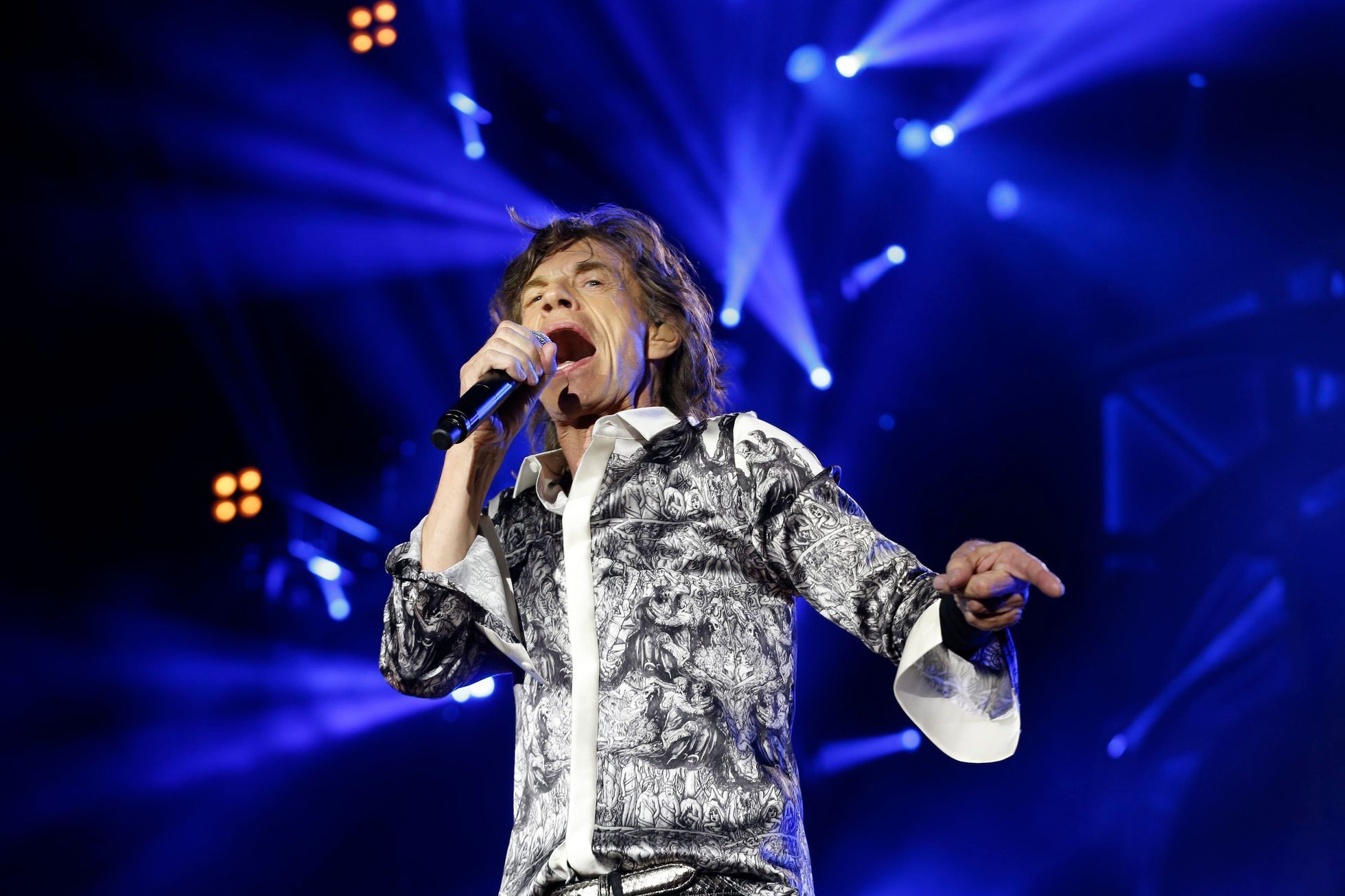 Mick Jagger and the Rolling Stones perform during a concert at the Telenor Arena, in Fornebu, Baerum