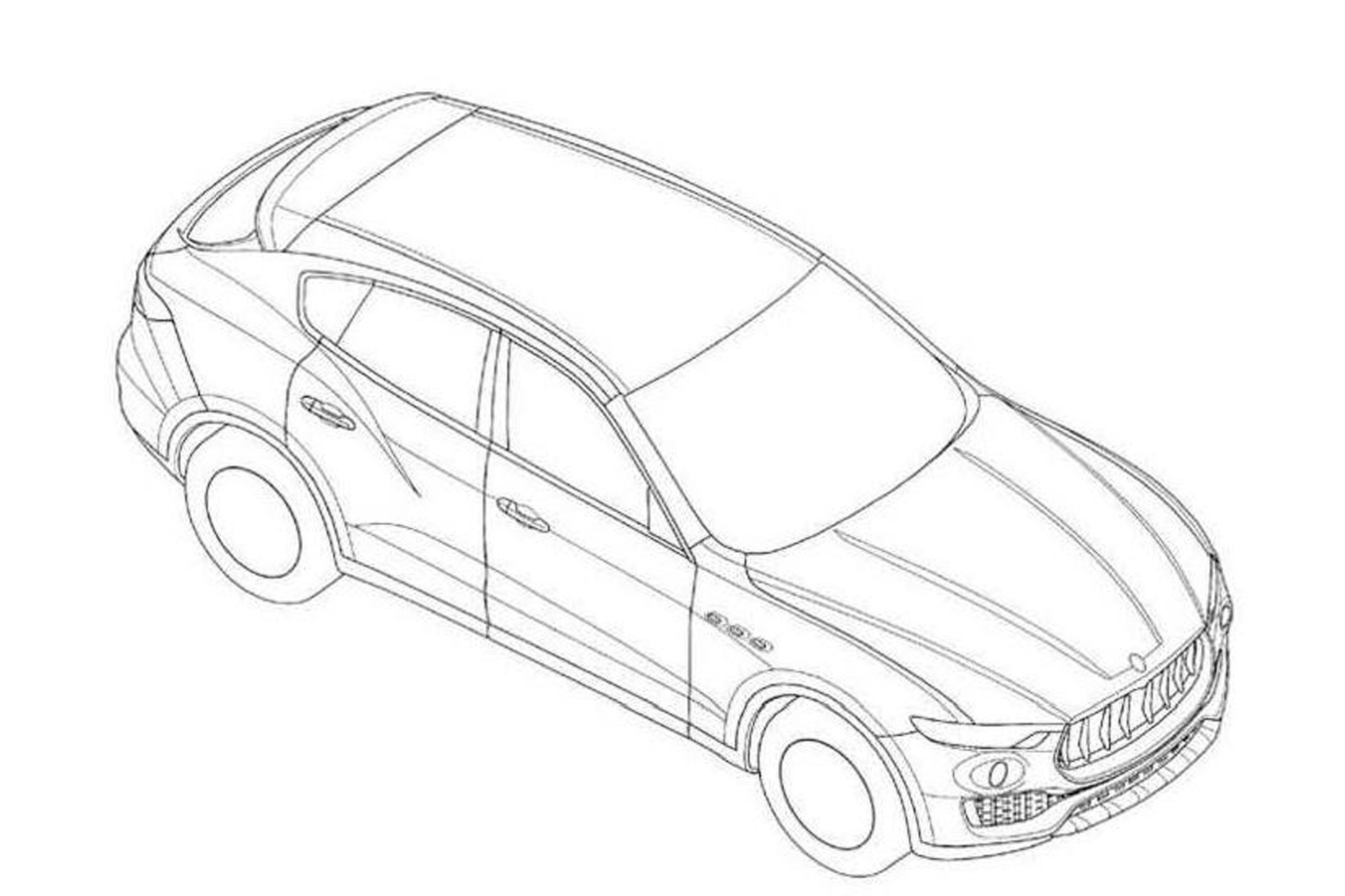 Maserati Levante - kresba
