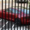A Tesla is parked at the White House in Washington