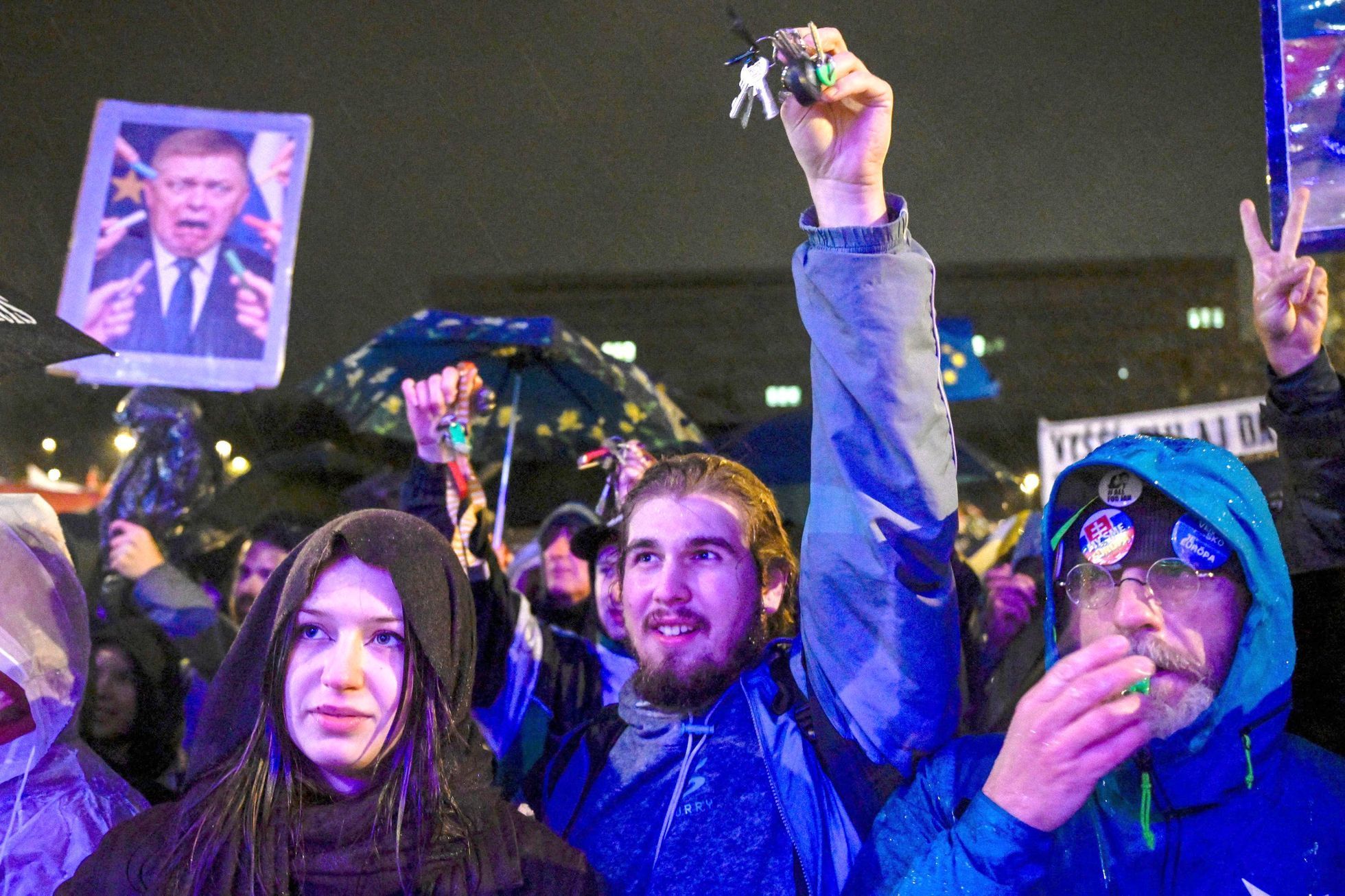 Slovensko, Bratislava, 17. listopad, demonstrace, Fico