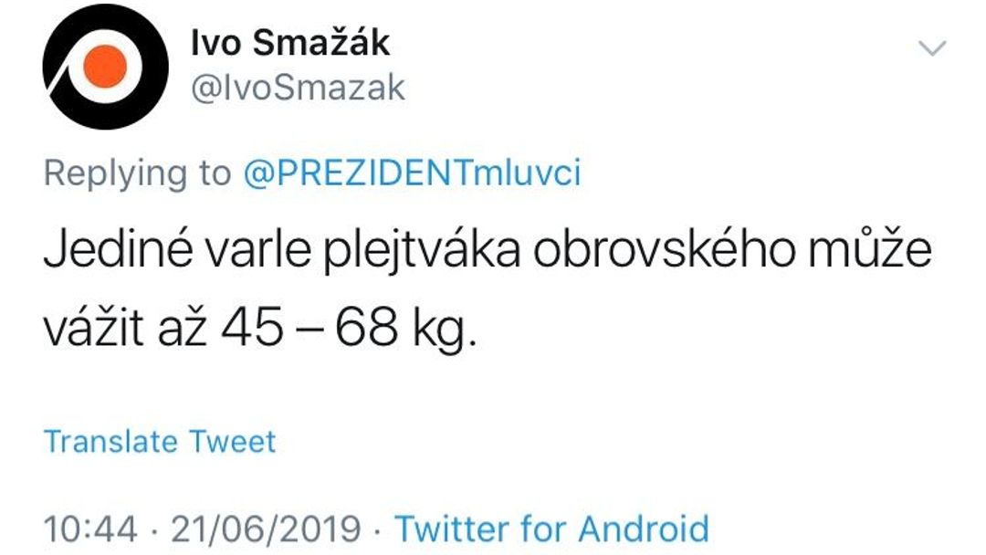 Twitter - Jiří Ovčáček komentáře