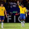 brazílie - paraguay: Robinho se raduje z branky