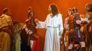 Archivní snímek z muzikálu "Jesus Christ Superstar," který měl premiéru v roce 1994 v pražském divadle Spirála na Výstavišti. Derniéra se konala v červnu 1998.