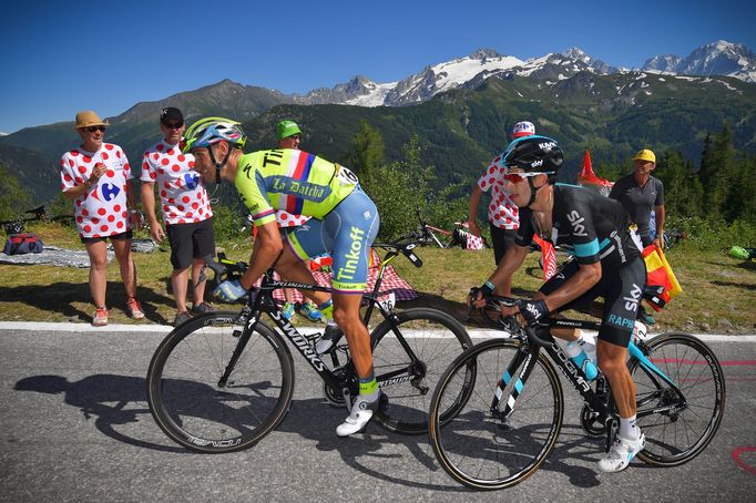 Roman Kreuziger a Sergio Henao na Tour de France 2016 (17. etapa)