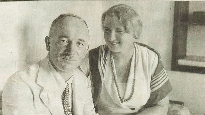 Edvard Beneš s manželkou.