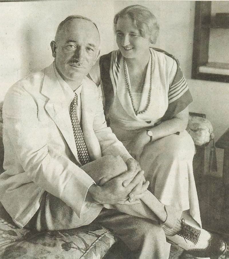 Edvard Beneš s manželkou Hanou
