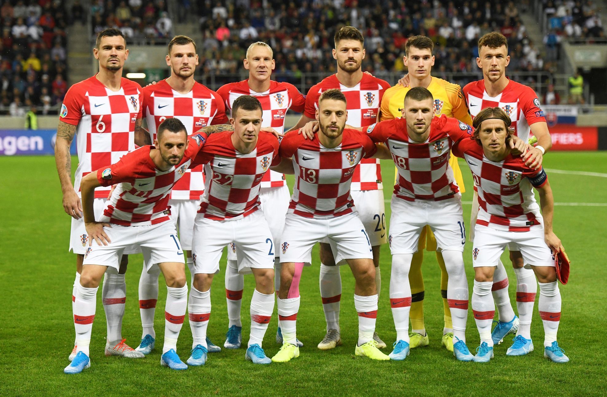 fotbal, kvalifikace ME 2020, Slovensko - Chorvatsko, tým Chorvatska