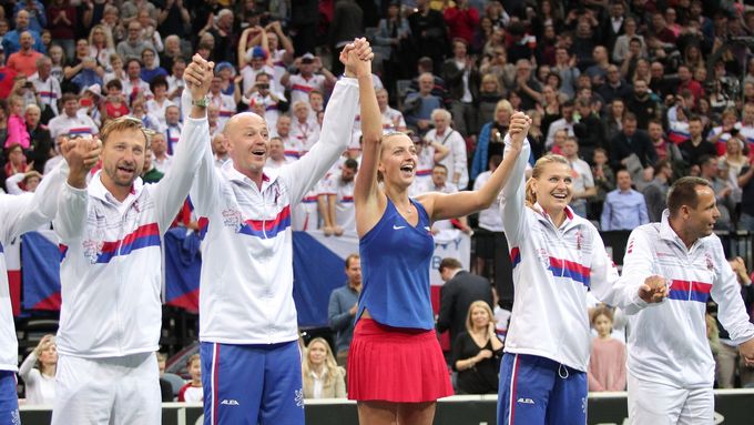 Radost českého fedcupového týmu