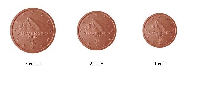 Slovenské euro: zadní strana 5 a 2 centy