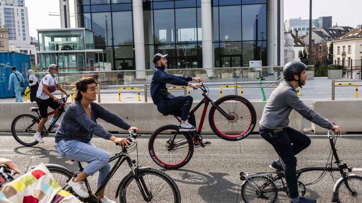 Obrazem: Brusel se proměnil v největší pěší zónu Evropy. Na den zakázal auta; Zdroj foto: Milan Jaroš